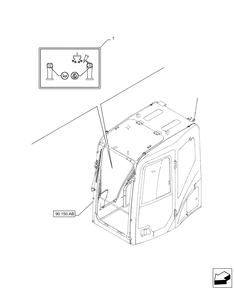 Схема запчастей Case CX500D LC - (90.108.AA[01]) - VAR - 461865 - DECAL, CONTROLS, HAMMER CIRCUIT, W/ ELECTRICAL PROPORTIONAL CONTROL (90) - PLATFORM, CAB, BODYWORK AND DECALS