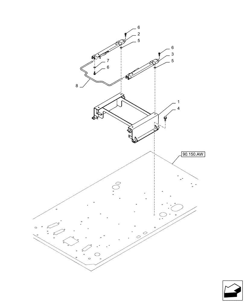 Схема запчастей Case CX500D LC - (90.124.AL[01]) - VAR - 488035, 781277 - SEAT, AIR SUSPENSION, GUIDE (90) - PLATFORM, CAB, BODYWORK AND DECALS