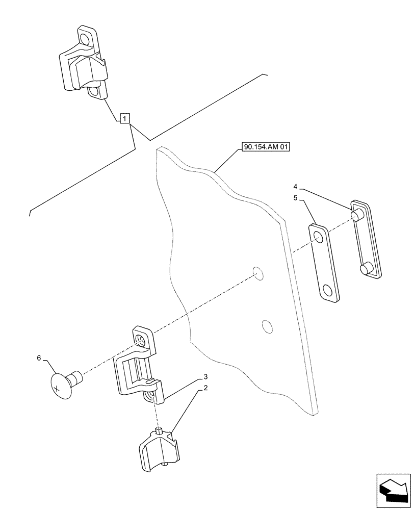 Схема запчастей Case CX500D LC - (90.154.AK) - CAB DOOR, WINDOW, LOCK (90) - PLATFORM, CAB, BODYWORK AND DECALS
