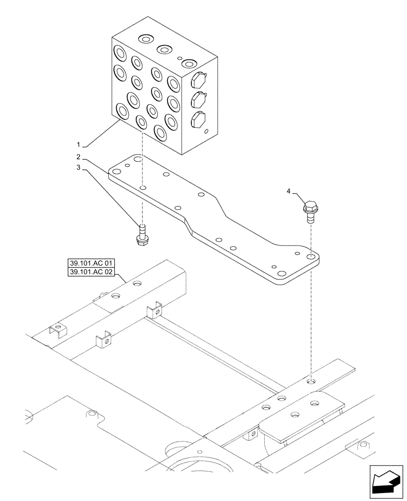 Схема запчастей Case CX500D LC - (35.355.AR) - STD + VAR - 461558 - JOYSTICK, CUSHION VALVE, CONTROL PATTERN SELECTION (35) - HYDRAULIC SYSTEMS