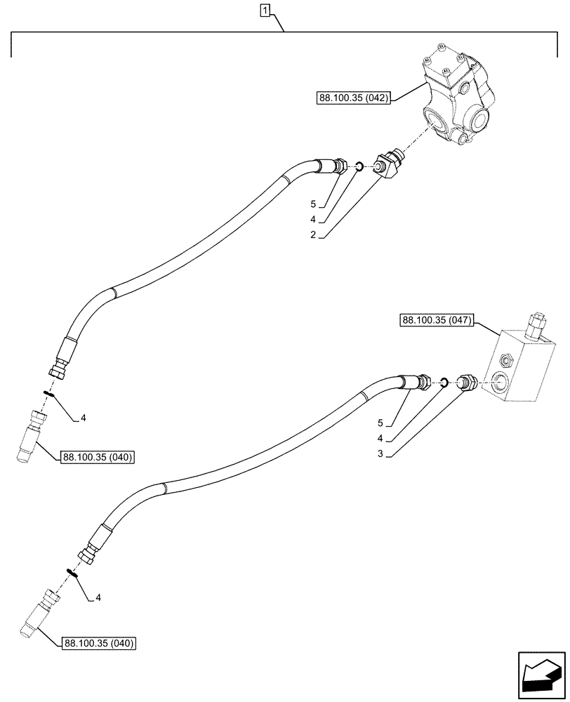 Схема запчастей Case CX130D - (88.100.35[041]) - DIA KIT, HAMMER CIRCUIT, HIGH FLOW, W/ ELECTRICAL PROPORTIONAL CONTROL, BOOM, LINE (88) - ACCESSORIES