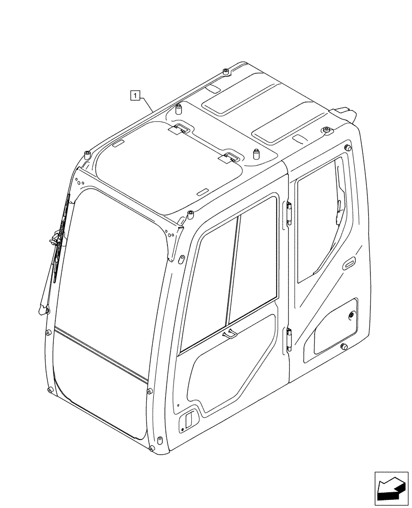 Схема запчастей Case CX500D LC - (90.150.AB) - CAB (90) - PLATFORM, CAB, BODYWORK AND DECALS