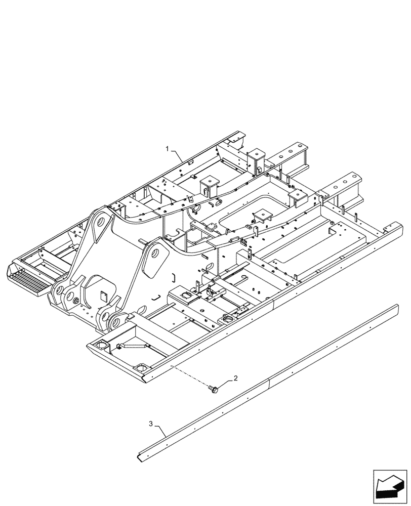 Схема запчастей Case CX500D RTC - (39.101.AC[01]) - UPPER FRAME (39) - FRAMES AND BALLASTING