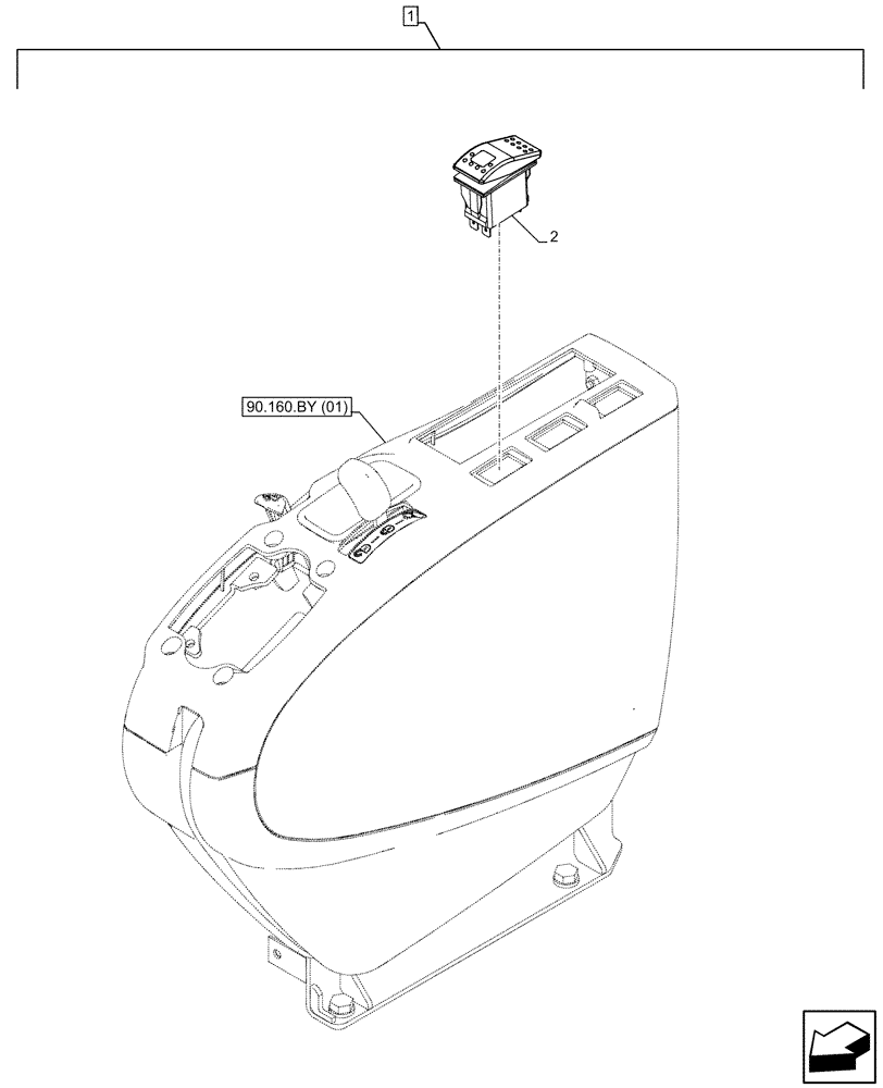 Схема запчастей Case CX300D LC - (88.100.35[204]) - DIA KIT, FREE SWING, SWITCH (88) - ACCESSORIES