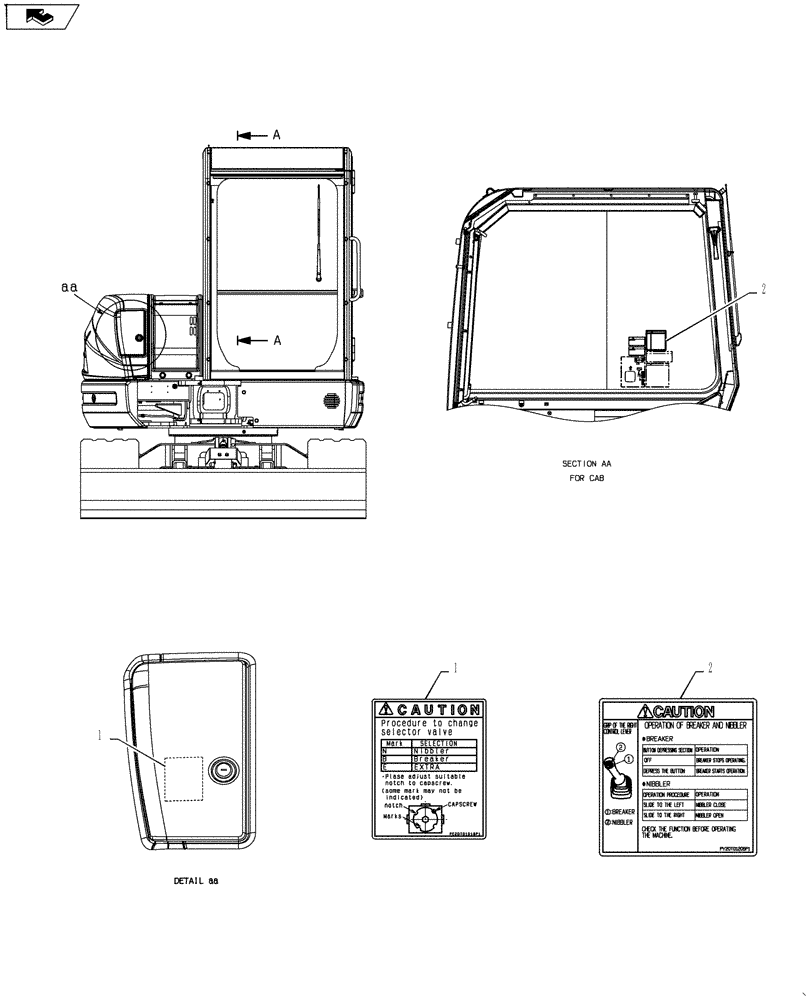 Схема запчастей Case CX55BMSR - (06-002[00]) - NAME PLATE INSTALL (90) - PLATFORM, CAB, BODYWORK AND DECALS