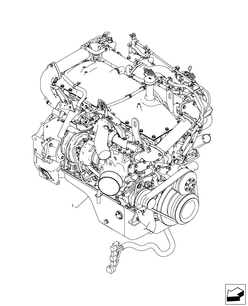 Схема запчастей Case AQ-6UZ1XASS01 - (10.001.AD[01]) - ENGINE, ASSY (10) - ENGINE