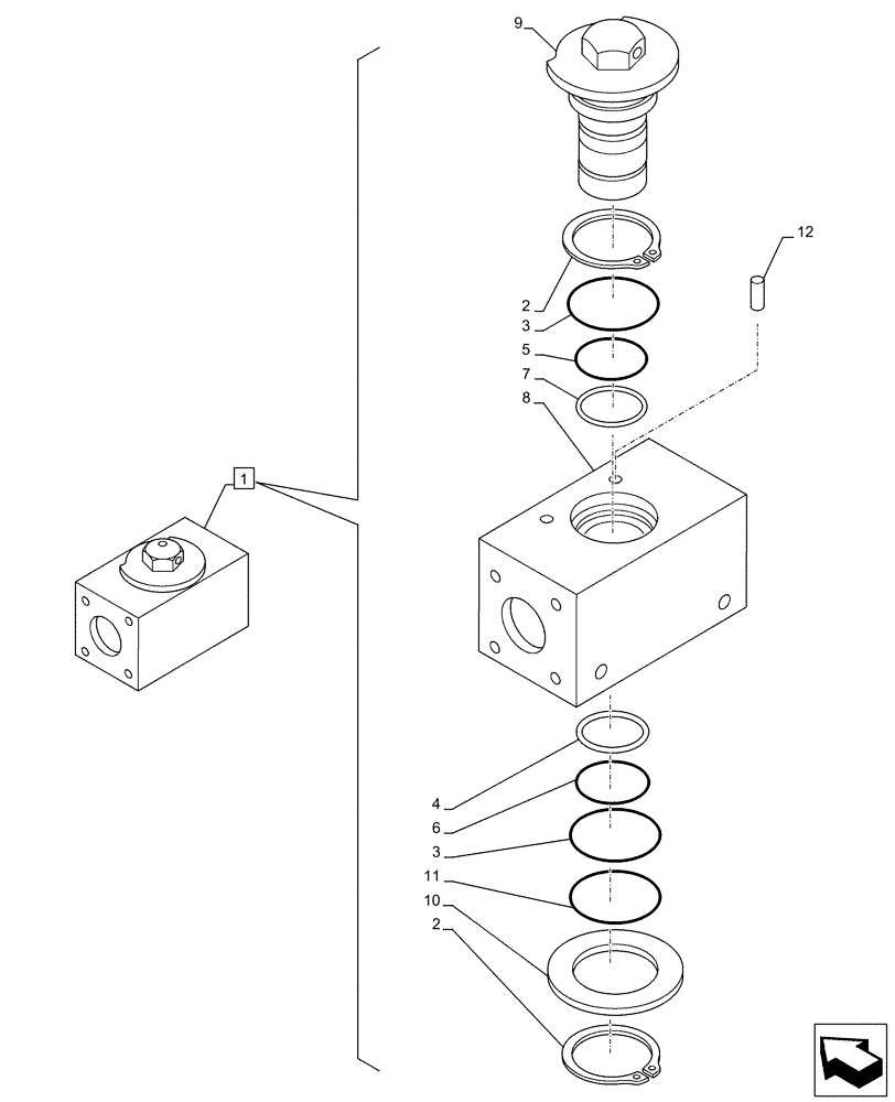 Схема запчастей Case CX500D LC - (35.360.AL[04]) - VAR - 461561, 461865, 461868, 461869, 461871 - ARM, STOP, VALVE, HAMMER CIRCUIT, SHEARS, HIGH FLOW, COMPONENTS (35) - HYDRAULIC SYSTEMS