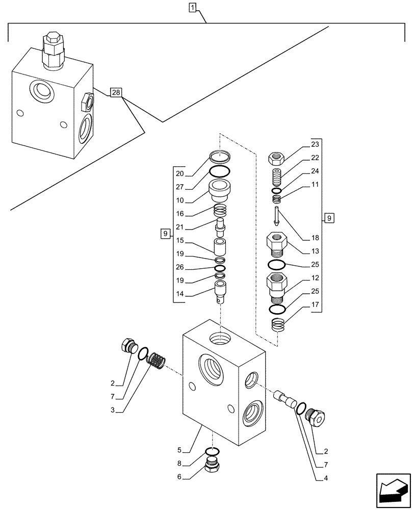 Схема запчастей Case CX350D LC - (88.100.35[018]) - DIA KIT, HAMMER CIRCUIT, W/ HYDRAULIC CONTROL, RELIEF VALVE, COMPONENTS (88) - ACCESSORIES