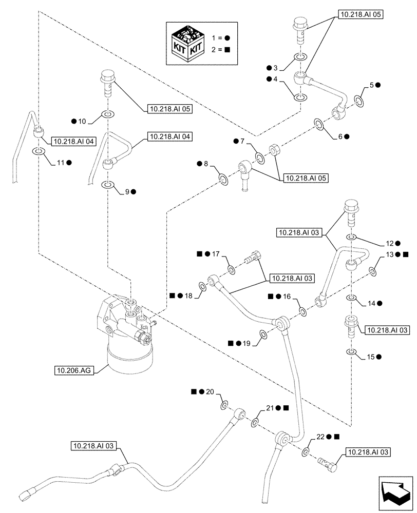 Схема запчастей Case AQ-6UZ1XASS01 - (10.001.AD[06]) - ENGINE, GASKET, SET (10) - ENGINE