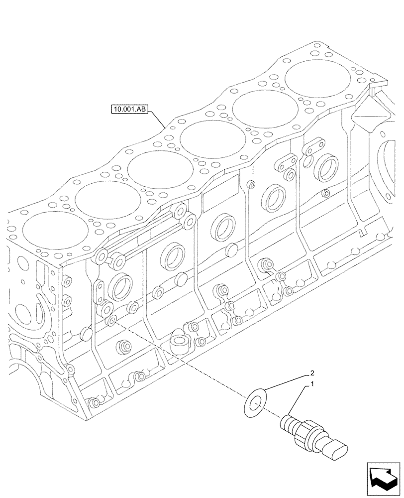 Схема запчастей Case AQ-6UZ1XASS01 - (55.013.AB) - ENGINE, OIL, PRESSURE SWITCH (55) - ELECTRICAL SYSTEMS