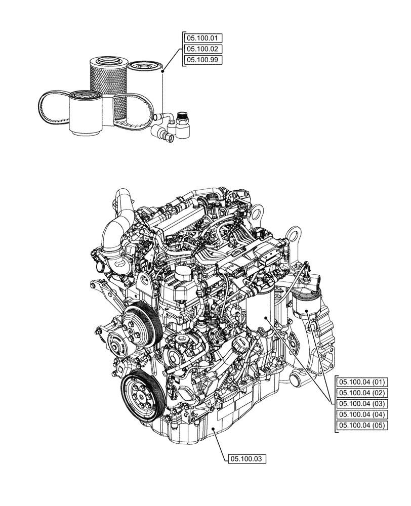 Схема запчастей Case 580N EP - (05.000.00) - SECTION INDEX - SERVICE & MAINTENANCE (05) - SERVICE & MAINTENANCE