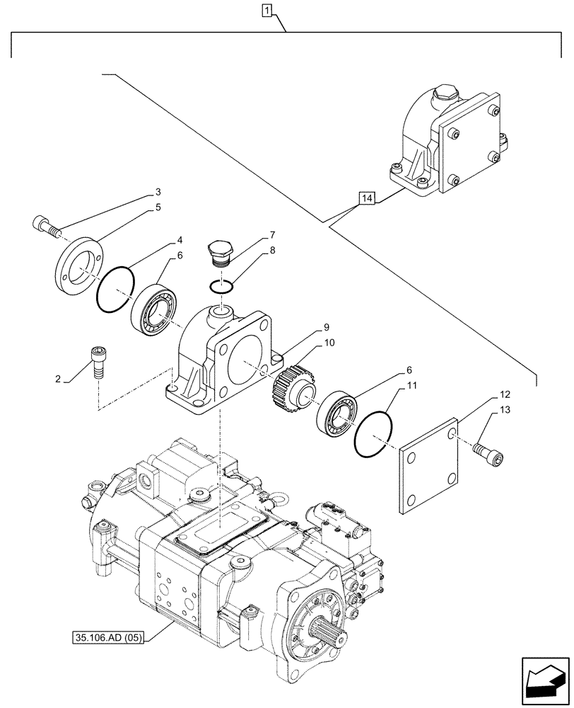 Схема запчастей Case CX350D LC - (88.100.35[093]) - DIA KIT, CLAMSHELL BUCKET, ROTATION, W/ ELECTRICAL PROPORTIONAL CONTROL, PTO, COMPONENTS (88) - ACCESSORIES
