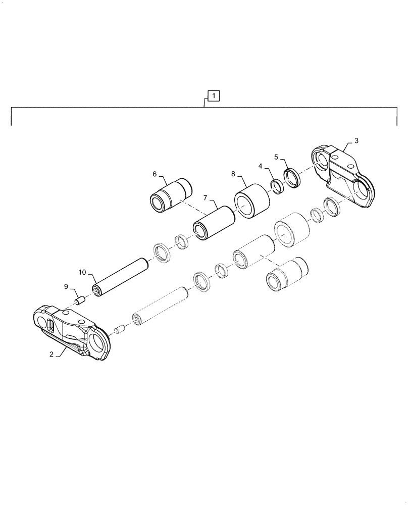 Схема запчастей Case 750M LT - (48.100.AD[09]) - KIT, MASTER LINK SMALL FRAME (48) - TRACKS & TRACK SUSPENSION