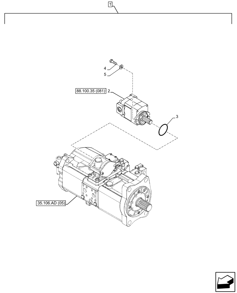 Схема запчастей Case CX300D LC - (88.100.35[080]) - DIA KIT, CLAMSHELL BUCKET, ROTATION, W/ ELECTRICAL PROPORTIONAL CONTROL, HYDRAULIC PUMP, GEAR (88) - ACCESSORIES