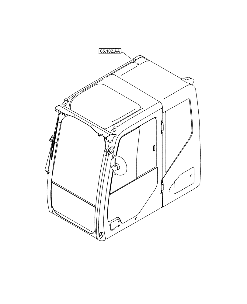 Схема запчастей Case CX490D LC - (00.000.05[01]) - PICTORIAL INDEX - MACHINE COMPLETION AND EQUIPMENT (00) - GENERAL & PICTORIAL INDEX