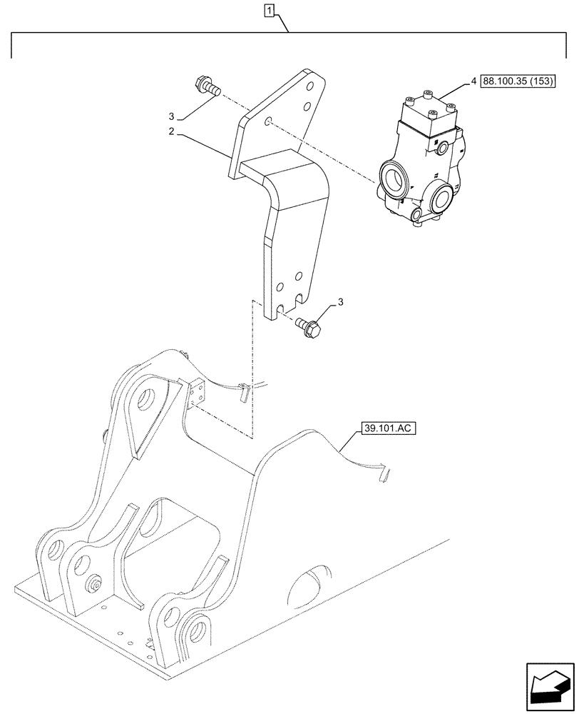 Схема запчастей Case CX300D LC - (88.100.35[152]) - DIA KIT, HAMMER CIRCUIT, HIGH FLOW, SHEARS, W/ ELECTRICAL PROPORTIONAL CONTROL, DIRECTIONAL CONTROL VALVE (88) - ACCESSORIES