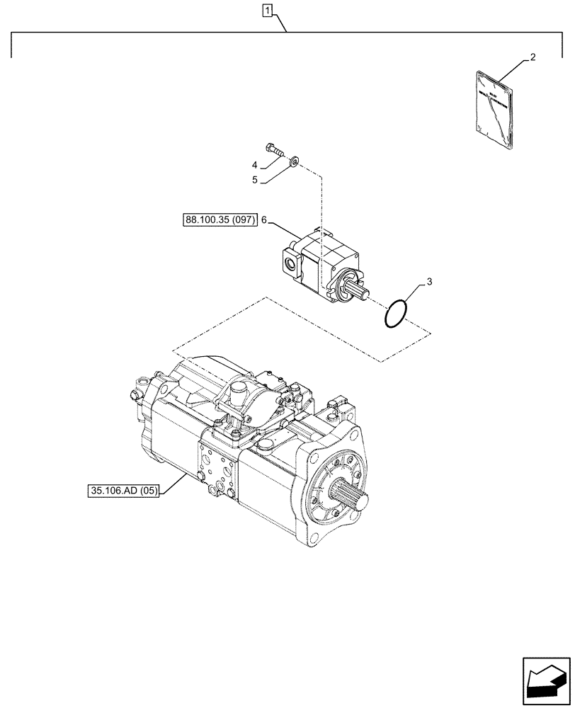 Схема запчастей Case CX300D LC - (88.100.35[096]) - DIA KIT, CLAMSHELL BUCKET, ROTATION, W/ ELECTRICAL PROPORTIONAL CONTROL, HYDRAULIC PUMP, GEAR (88) - ACCESSORIES