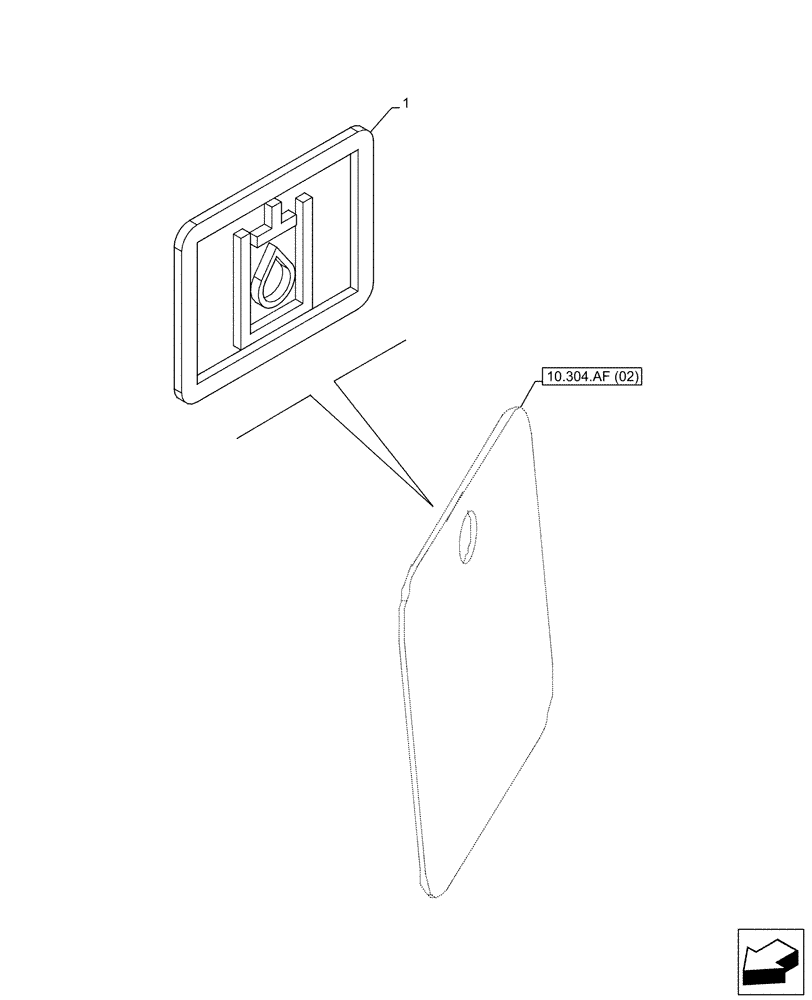 Схема запчастей Case CX210D NLC - (90.108.AC[09]) - VAR - 488034 - WARNING DECAL, DRAIN LINE (90) - PLATFORM, CAB, BODYWORK AND DECALS