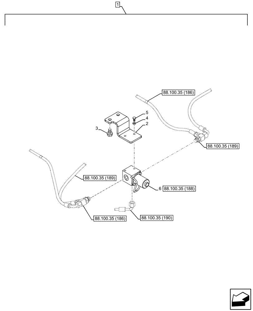 Схема запчастей Case CX350D LC - (88.100.35[187]) - DIA KIT, HAMMER CIRCUIT, HIGH FLOW, SHEARS, W/ ELECTRICAL PROPORTIONAL CONTROL, SOLENOID VALVE (88) - ACCESSORIES