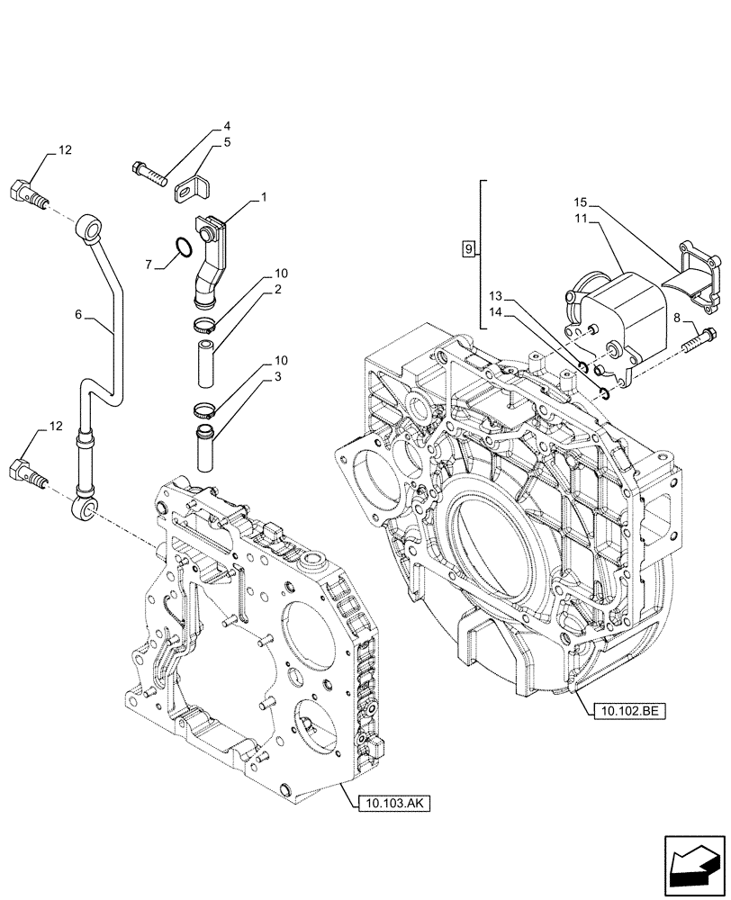 Схема запчастей Case F4HFE6131 B003 - (10.304.AP) - BREATHER, ENGINE (10) - ENGINE
