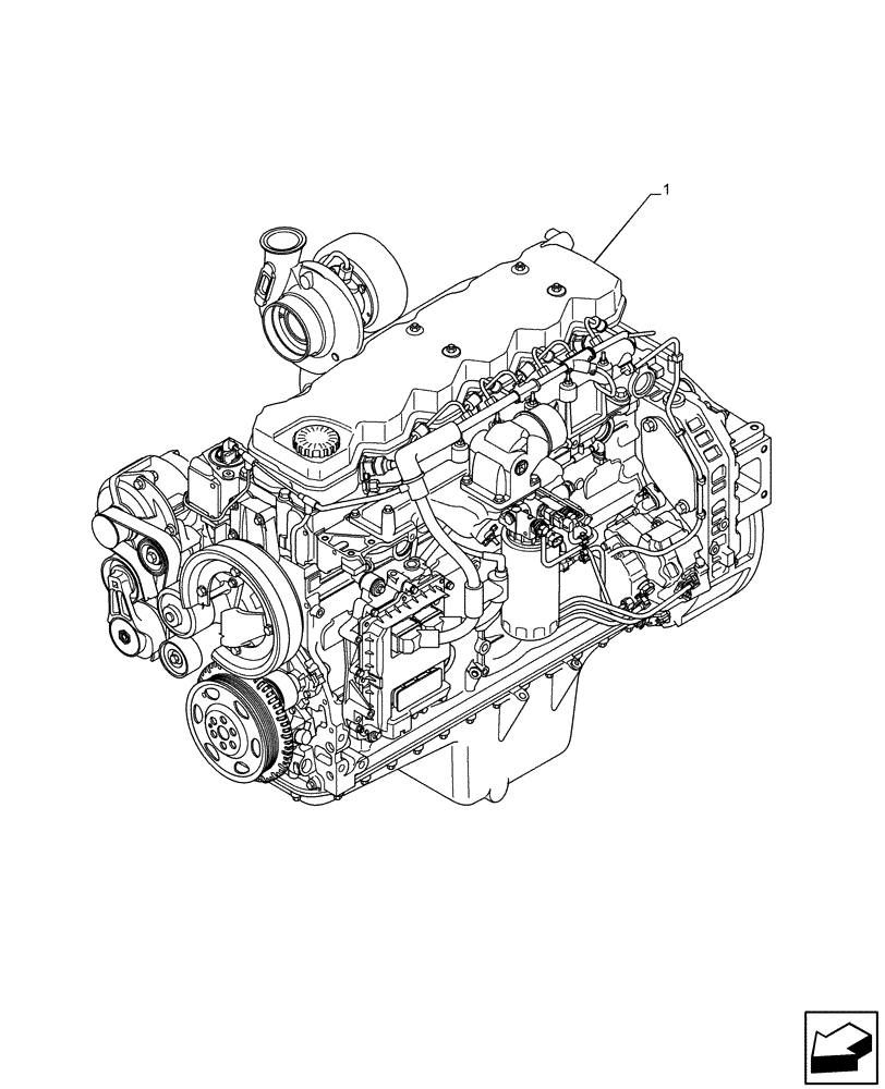 Схема запчастей Case F4HFE6131 B003 - (10.001.AD) - ENGINE (10) - ENGINE