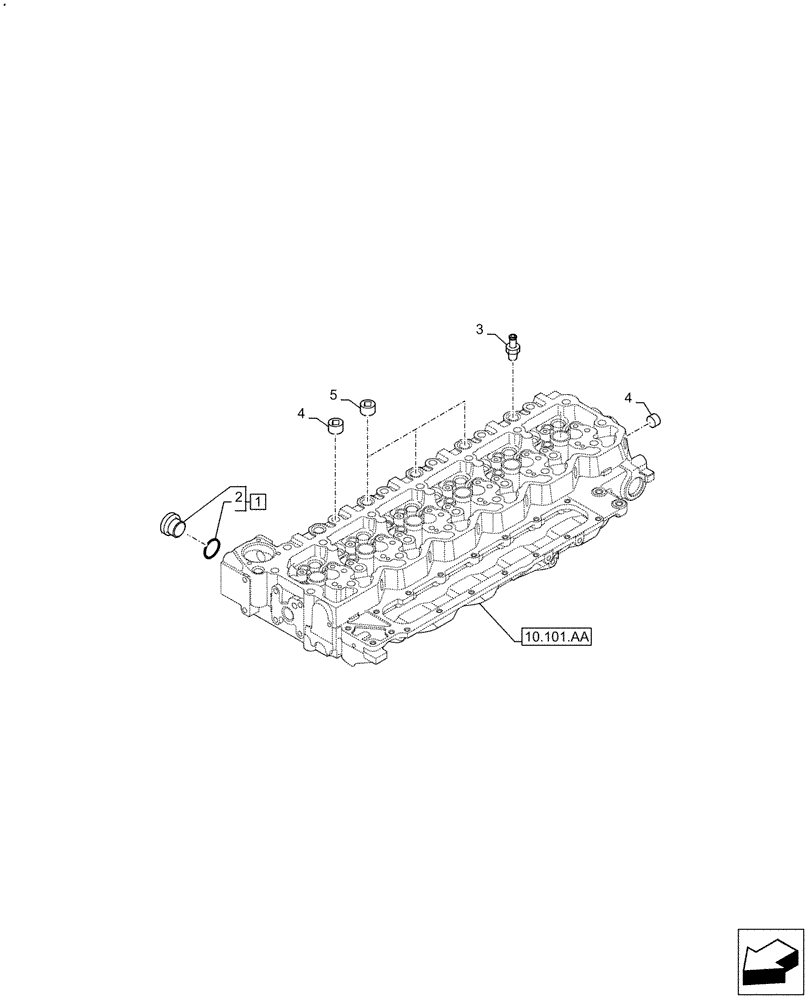 Схема запчастей Case F4HFE6131 B003 - (10.450.AA) - COMPRESSED AIR LINES (10) - ENGINE