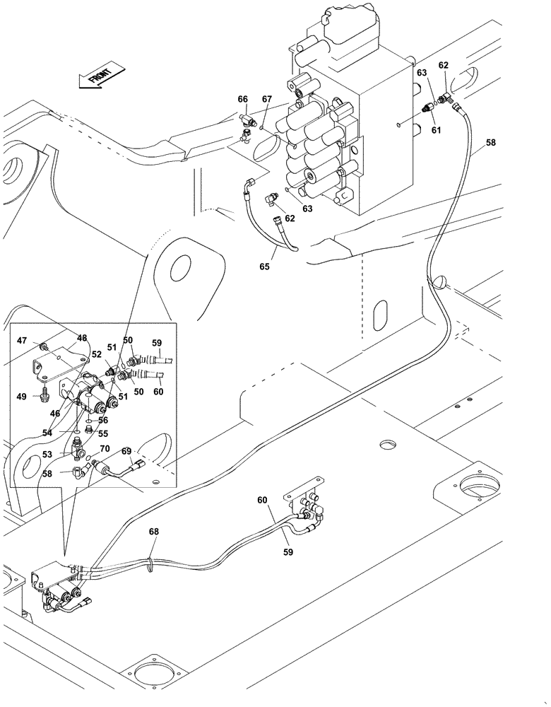 Схема запчастей Case CX350C - (08-029[01]) - HYDRAULIC CIRCUIT - SINGLE ACTING CIRCUIT - OPTIONAL (08) - HYDRAULICS