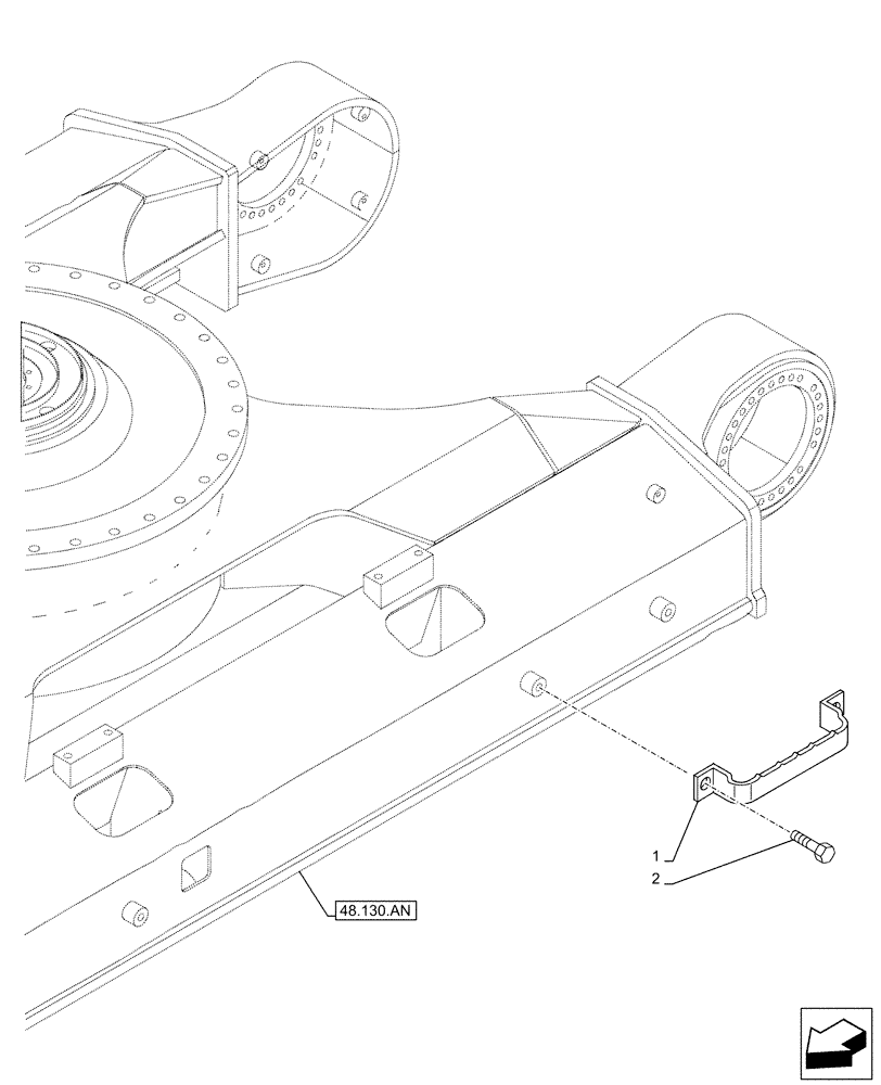 Схема запчастей Case CX210D NLC - (90.118.BX[03]) - VAR - 956005 - STEP (L=600MM) (90) - PLATFORM, CAB, BODYWORK AND DECALS