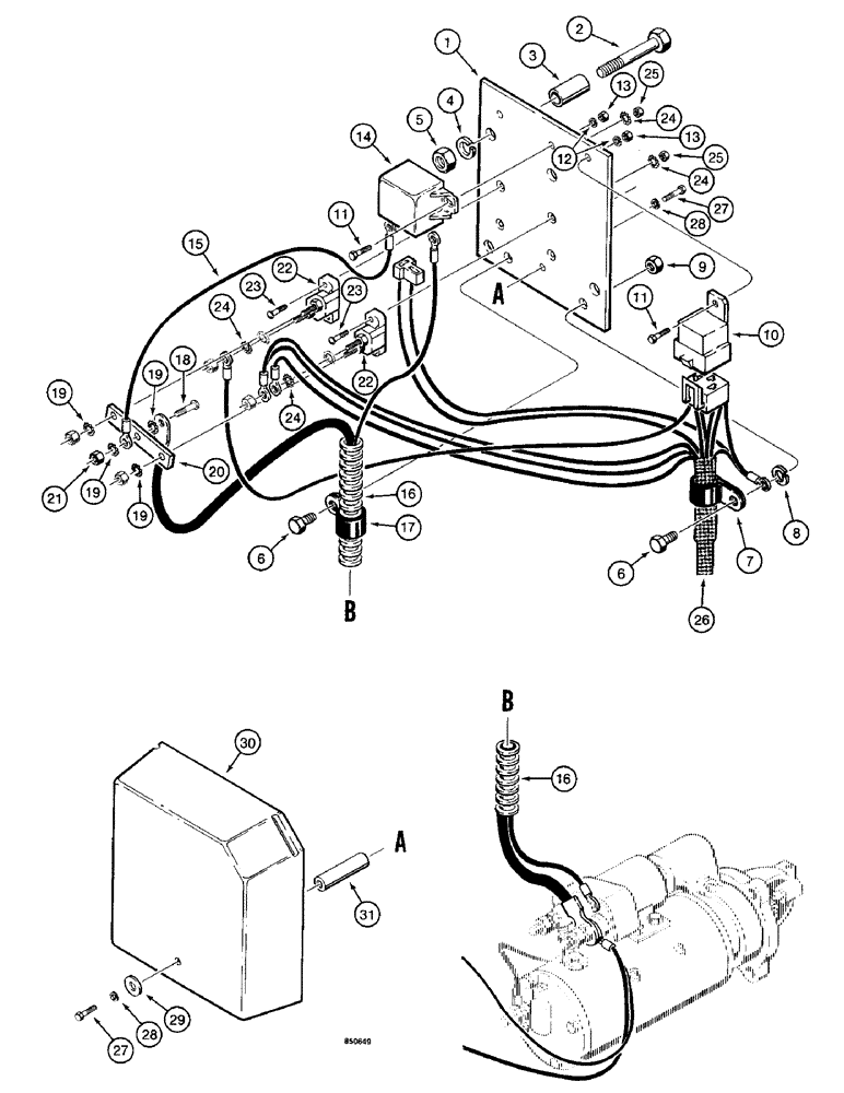 Схема запчастей Case W14 - (162) - ELECTRICAL SYSTEM, REAR HARNESS TO RELAY PANEL, USED ON PIN 9154965 AND AFTER (04) - ELECTRICAL SYSTEMS