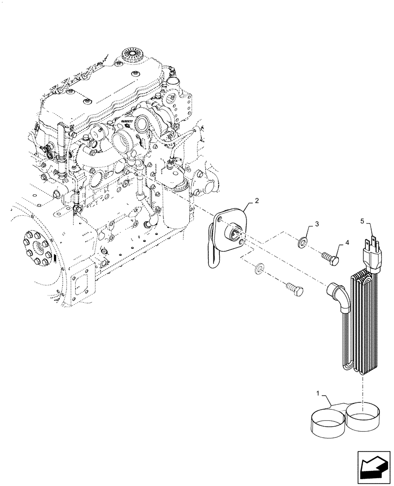 Схема запчастей Case 521F - (55.202.AE[01]) - VAR - 482322 - ENGINE BLOCK HEATER (55) - ELECTRICAL SYSTEMS