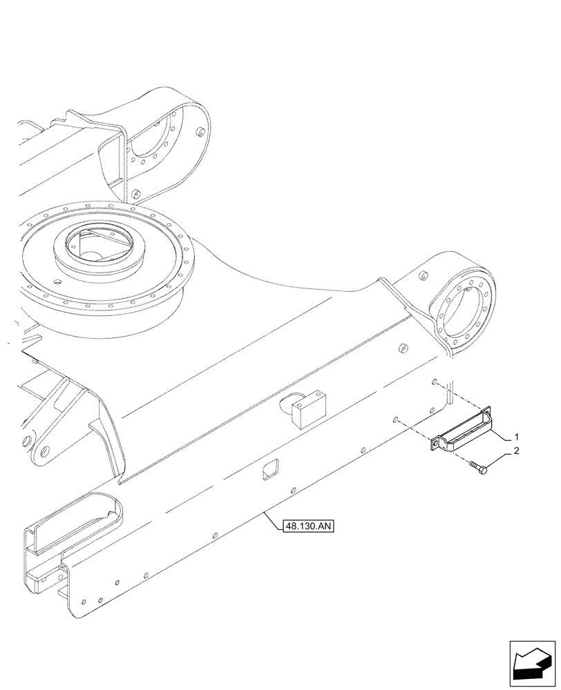 Схема запчастей Case CX210D NLC - (90.118.BX[02]) - VAR - 956001 - STEP (L=600MM) (90) - PLATFORM, CAB, BODYWORK AND DECALS