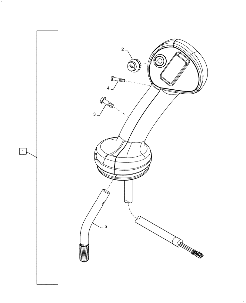 Схема запчастей Case SR240 - (55.512.CL[05]) - LEVEL 100, HANDLE GRIP, LH (55) - ELECTRICAL SYSTEMS