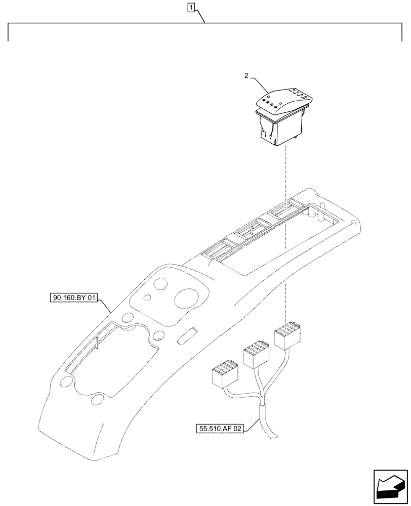 Схема запчастей Case CX490D LC - (88.100.35[214]) - DIA KIT, SAFETY VALVE, CONTROLS, RIGHT SIDE, CHECK VALVE, SWITCH (88) - ACCESSORIES