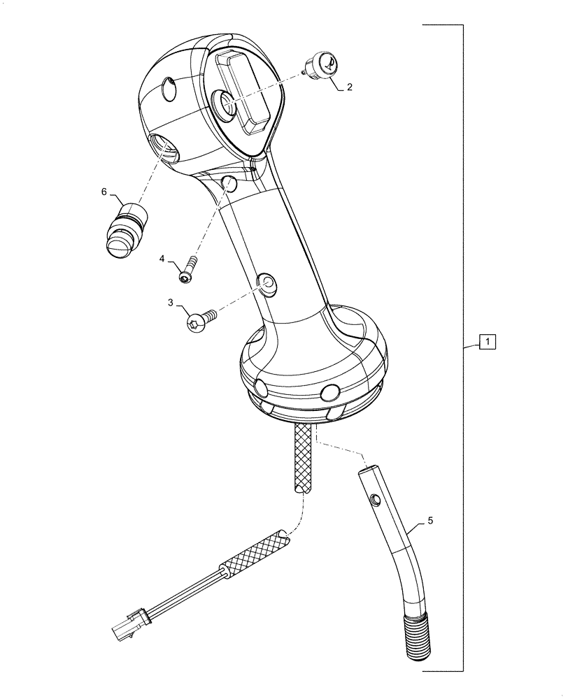 Схема запчастей Case TV380 - (55.512.CL[11]) - LEVEL 250, HANDLE GRIP, LH (55) - ELECTRICAL SYSTEMS