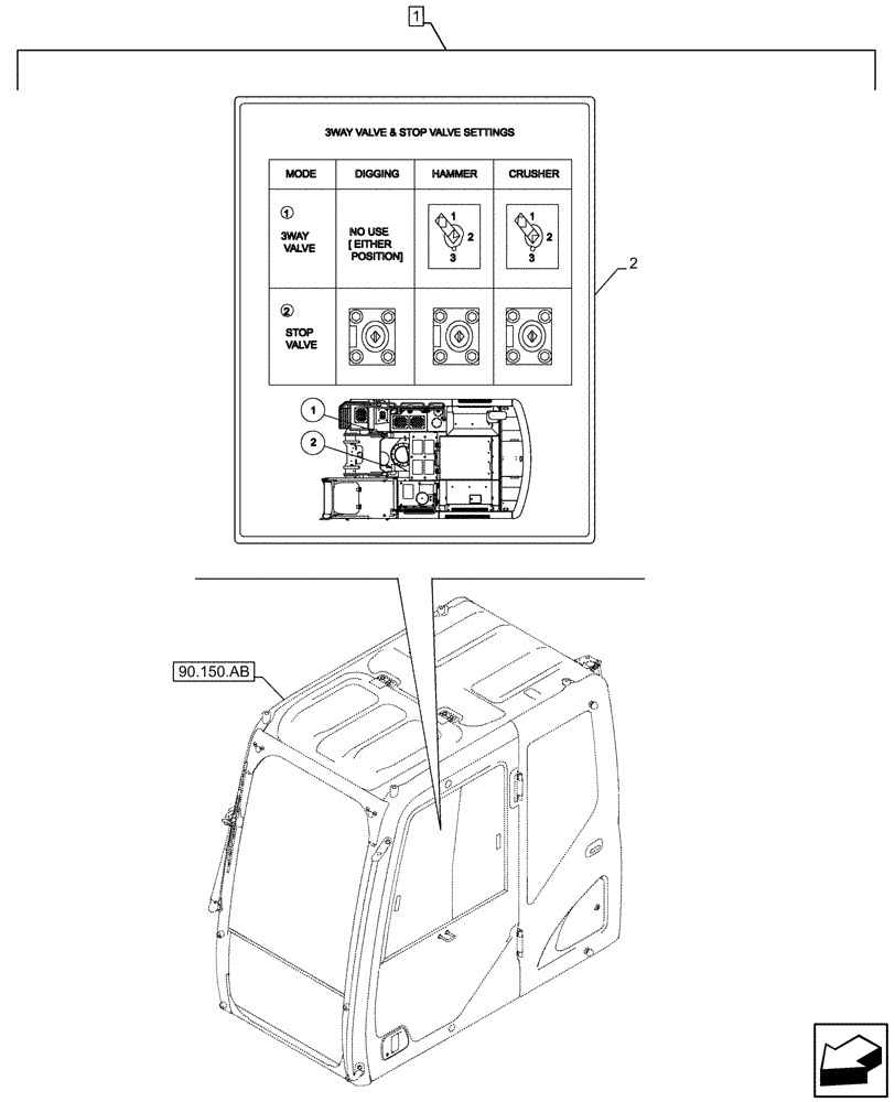 Схема запчастей Case CX500D LC - (88.100.35[052]) - DIA KIT, HAMMER CIRCUIT, HIGH FLOW, W/ ELECTRICAL PROPORTIONAL CONTROL, DECAL (88) - ACCESSORIES