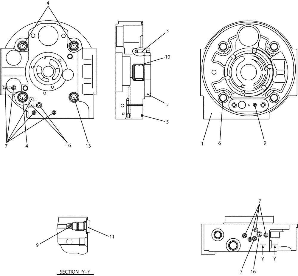 Схема запчастей Case CX50B - (07-028) - COVER ASSY (35) - HYDRAULIC SYSTEMS