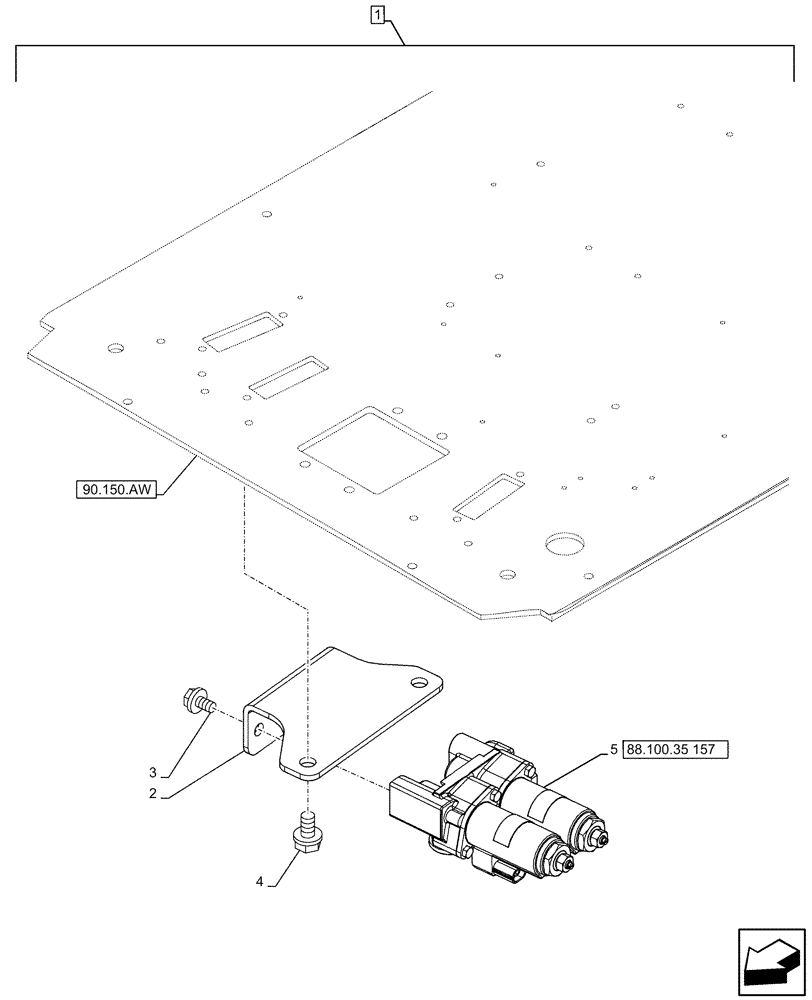 Схема запчастей Case CX500D LC - (88.100.35[156]) - DIA KIT, HAMMER CIRCUIT, HIGH FLOW, SHEARS, W/ ELECTRICAL PROPORTIONAL CONTROL, SOLENOID VALVE, REDUCER (88) - ACCESSORIES