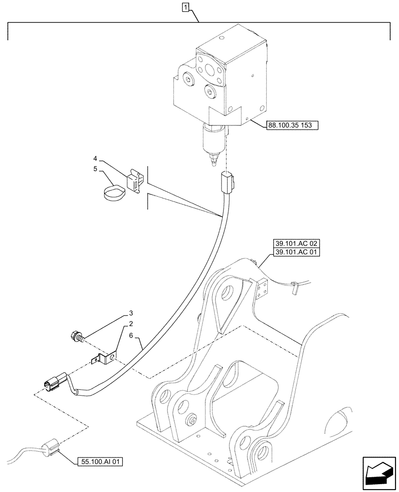 Схема запчастей Case CX500D LC - (88.100.35[162]) - DIA KIT, HAMMER CIRCUIT, HIGH FLOW, SHEARS, W/ ELECTRICAL PROPORTIONAL CONTROL, SELECTOR, VALVE, WIRE HARNESS (88) - ACCESSORIES