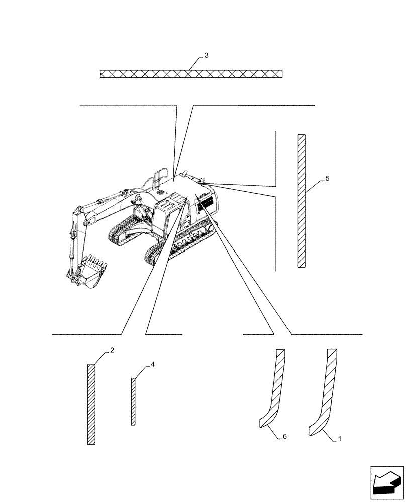 Схема запчастей Case CX210D NLC - (90.108.AE) - DECAL (90) - PLATFORM, CAB, BODYWORK AND DECALS