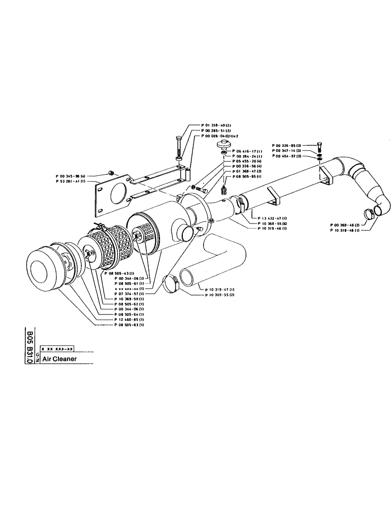 Схема запчастей Case 160CK - (14) - AIR CLEANER (01) - ENGINE