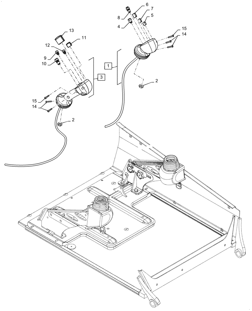 Схема запчастей Case TV380 - (55.512.CL[06]) - LEVEL 350 HANDLE GRIPS, E-H CONTROLS, W/ MULTI-FUNCTION ELEC CTRL (55) - ELECTRICAL SYSTEMS