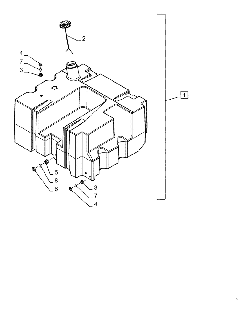 Схема запчастей Case 721G - (10.216.010[02]) - FUEL TANK ASSEMBLY (10) - ENGINE