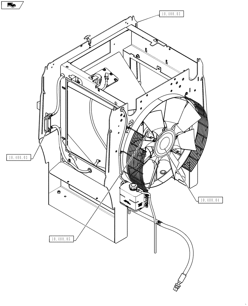 Схема запчастей Case 621F - (10.000.00[01]) - PICTORIAL INDEX - COOLER TANK (10) - ENGINE