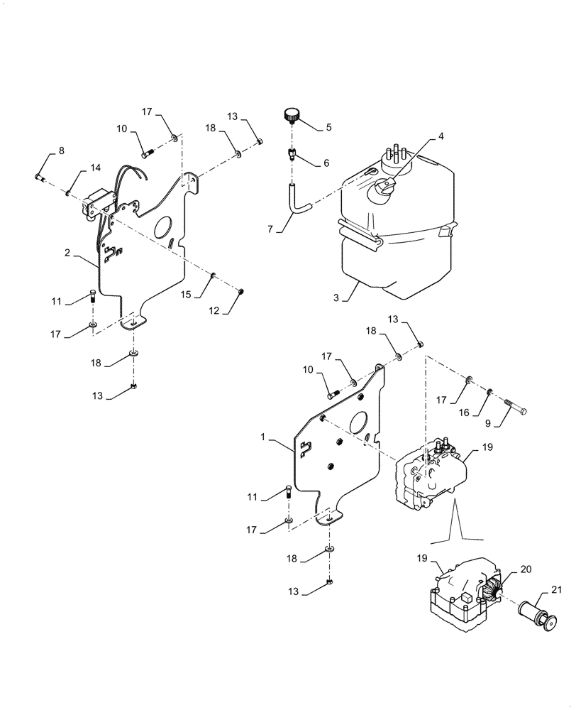 Схема запчастей Case DV210CD - (10.500.AA) - DEF TANK INSTALLATION (10) - ENGINE