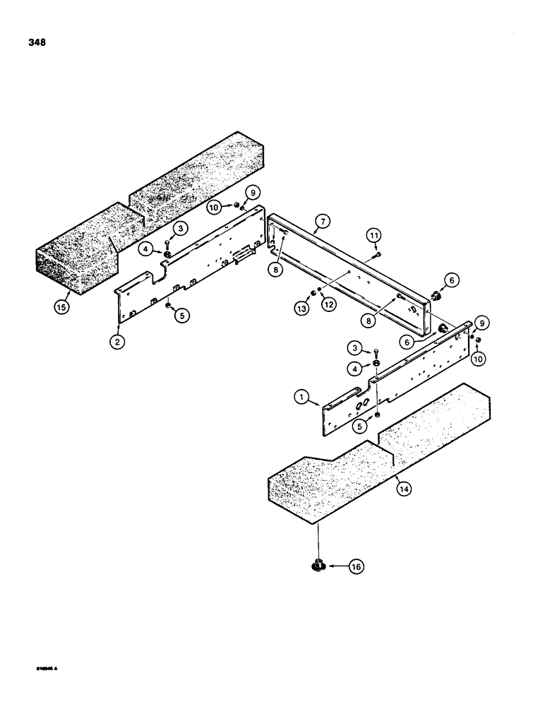Схема запчастей Case 850C - (348) - CAB, ROOF AND MOUNTING PARTS (05) - UPPERSTRUCTURE CHASSIS