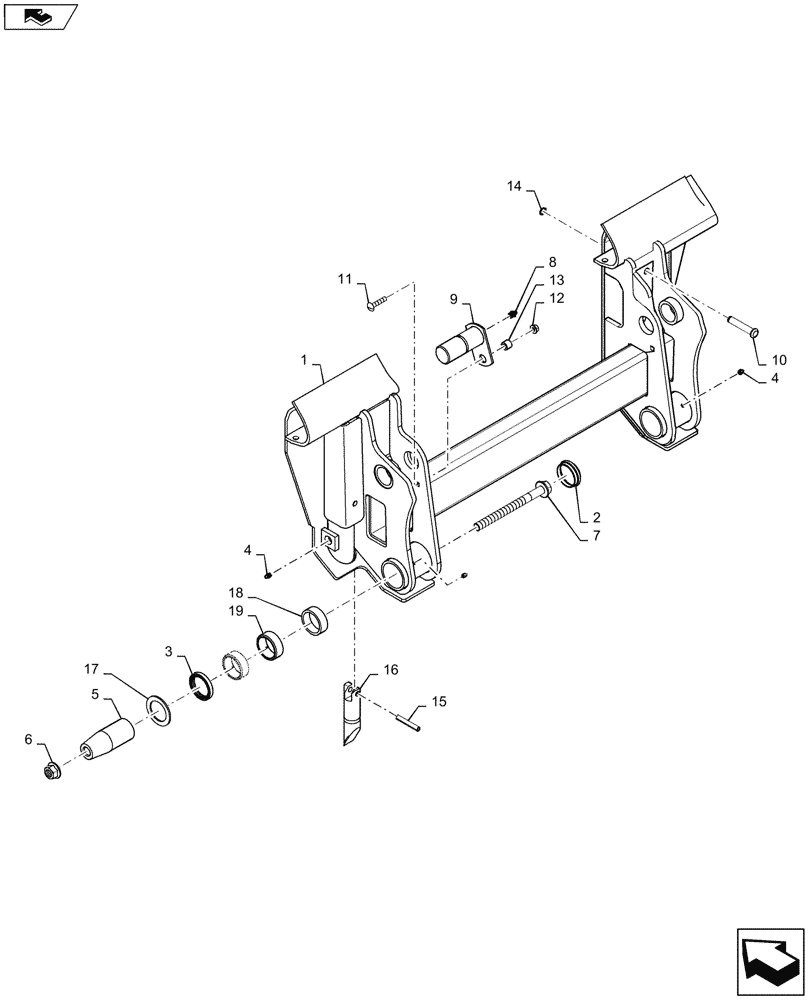 Схема запчастей Case TV380 - (82.100.AG[01]) - MOUNTING PARTS, COUPLER (APRIL 19, 2015 AND PRIOR) (82) - FRONT LOADER & BUCKET