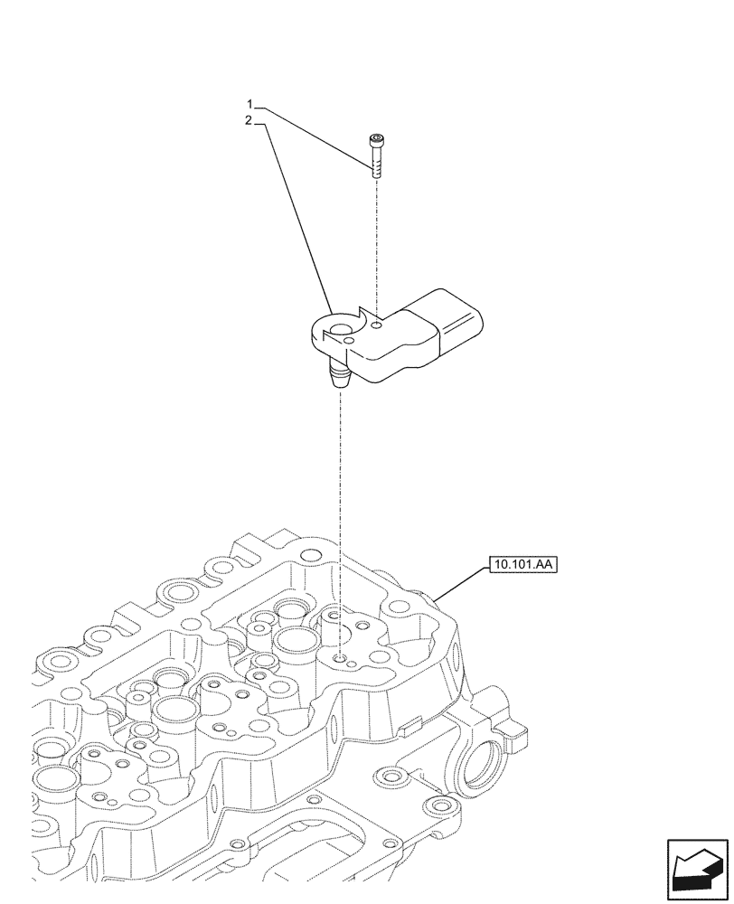 Схема запчастей Case F4HFE613F B004 - (55.014.AD) - INTAKE AIR PRESSURE AND TEMPERATURE SENSOR (55) - ELECTRICAL SYSTEMS
