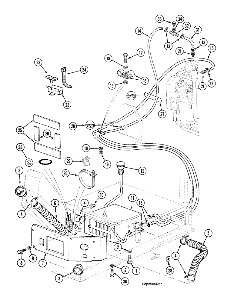 Схема запчастей Case 688C - (9D-26) - CAB HEATING (05.1) - UPPERSTRUCTURE CHASSIS/ATTACHMENTS