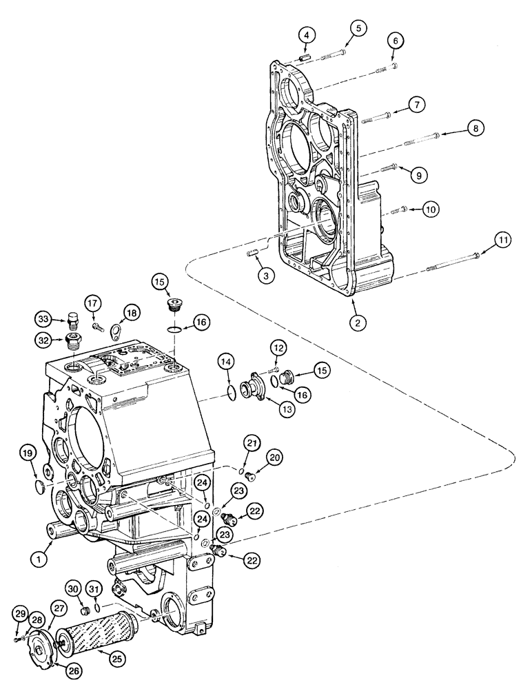 Схема запчастей Case 921B - (6-009[A]) - TRANSMISSION ASSEMBLY HOUSING, P.I.N. JEE0052701 (06) - POWER TRAIN