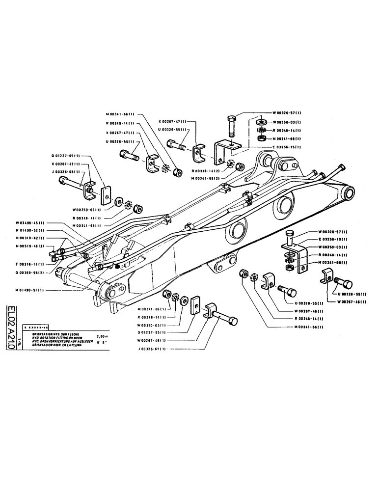 Схема запчастей Case LC80M - (099) - HYD. ROTATION FITTING ON BOOM 
